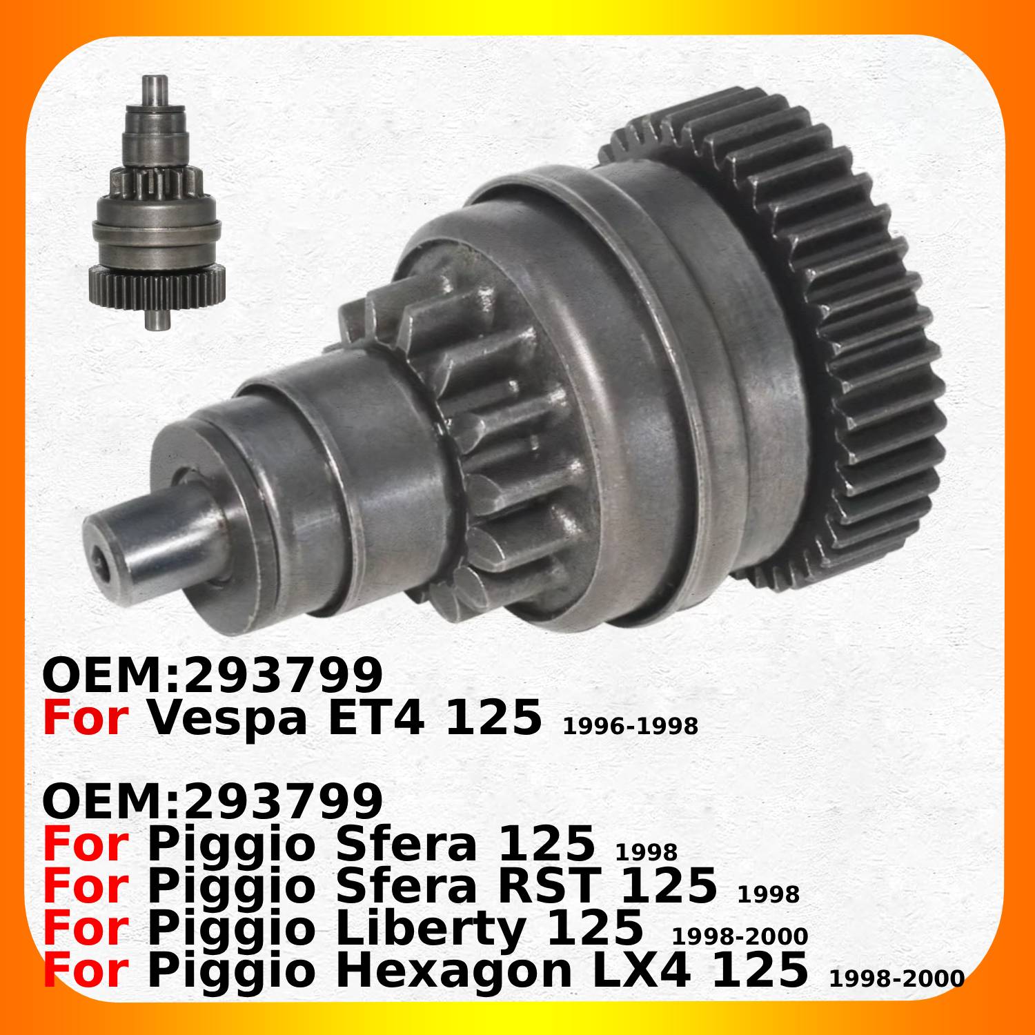 Motorcycle Gear Rst - Motorfiets Starter Aandrijving Bendix/Starter Versnelling Onderdelen