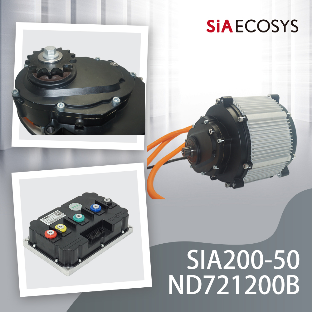26kW piek PMSM-motorset SIAECO - Motorcycle Gear Ratio recensie en prijs